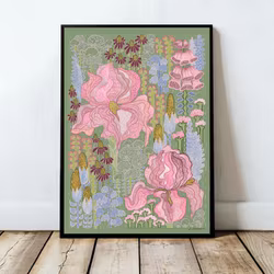 Art print A3 "Magic Garden green"