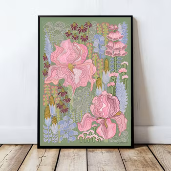 Art print A3 "Magic Garden green"