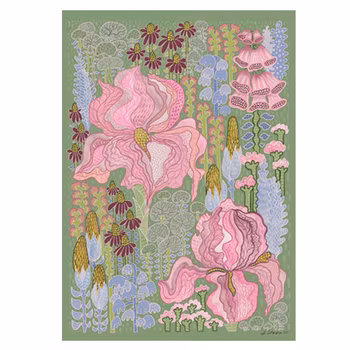 Art print A3 "Magic Garden green"