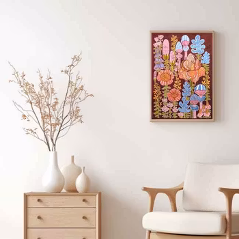 Art print A3 "Burgundy Grove"