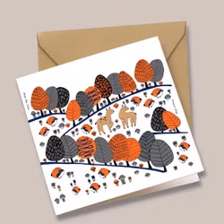 Greeting Card"Rustling Trees"Fableskog series
