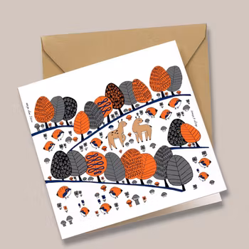 Greeting Card"Rustling Trees"Fableskog series