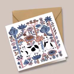 Art card "Singing Cow" Fabelskog
