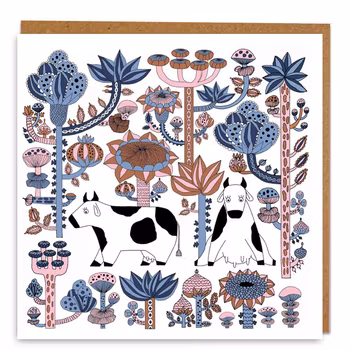 Art card "Singing Cow" Fabelskog