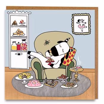 Greeting card "Matilde the Cow and the Sweet Life"