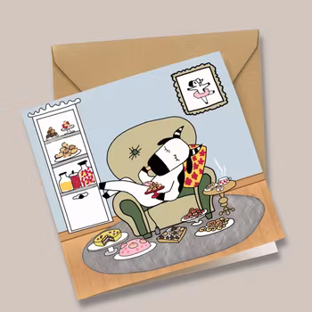 Greeting card "Matilde the Cow and the Sweet Life"