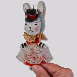 Handmade Christmas Ornament, Bunny#156
