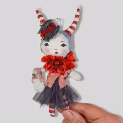 Handmade Christmas Ornament, Theater Clown #164