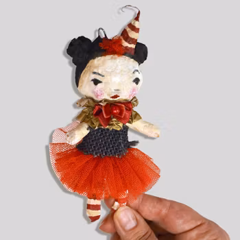 Handmade Christmas Ornament, Theater Clown #170