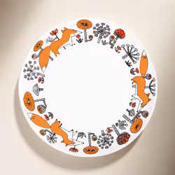 Plate "Kind Foxes" Fabelskog series