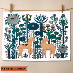 Kitchen towel "Sly Deer" New design Fabelskog