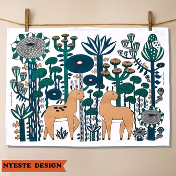 Kitchen towel "Sly Deer" New design Fabelskog