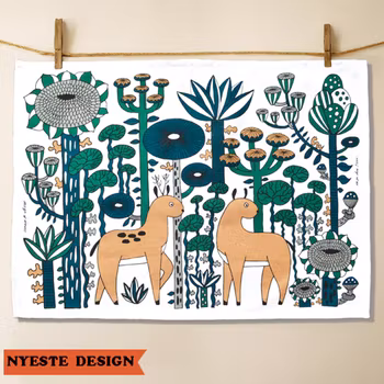 Kitchen towel "Sly Deer" New design Fabelskog