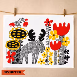 Kitchen towel" Big Elk" Fabelskog