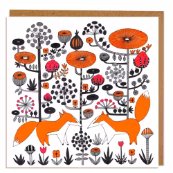 Greeting card card “Kind Foxes” Fabelskog