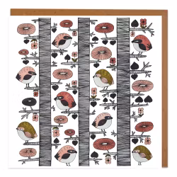 Greeting card "Dancing Birds" Fabelskog series
