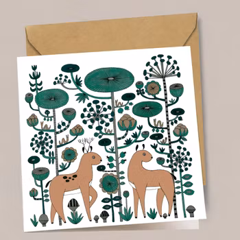 Greeting Card "Sly Deer" Fabelskog