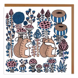 Art card "Fussy Squirrels" Fabelskog