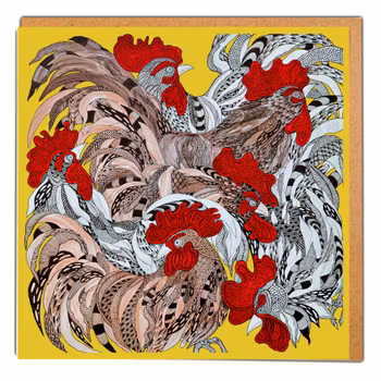 Kunstkort “ Haner ”