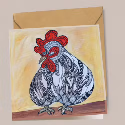 Kunstkort “ Høne ”