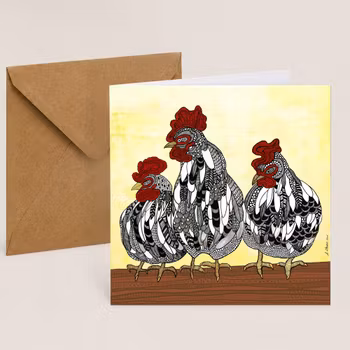 Art card “Hens 3”