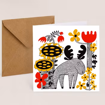 Art card “Big Moose”Fabelskog