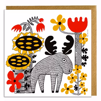 Art card “Big Moose”Fabelskog