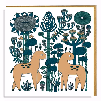 Greeting Card "Sly Deer" Fabelskog