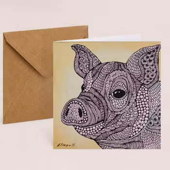 Art card “Pigs”