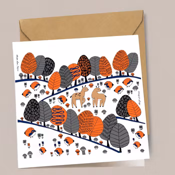 Greeting Card"Rustling Trees"Fableskog series