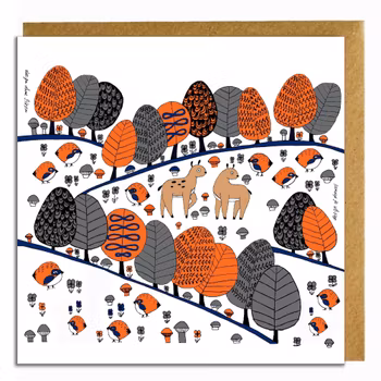 Greeting Card"Rustling Trees"Fableskog series