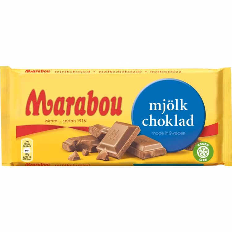 MARABOU MJÖLKCHOKLADKAKA 200 GRAM