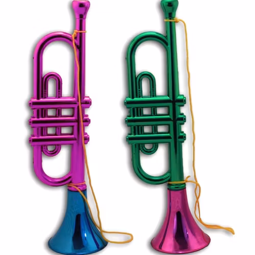 Trumpet 2-färgad metallic diverse flera gånger - ca 33cm