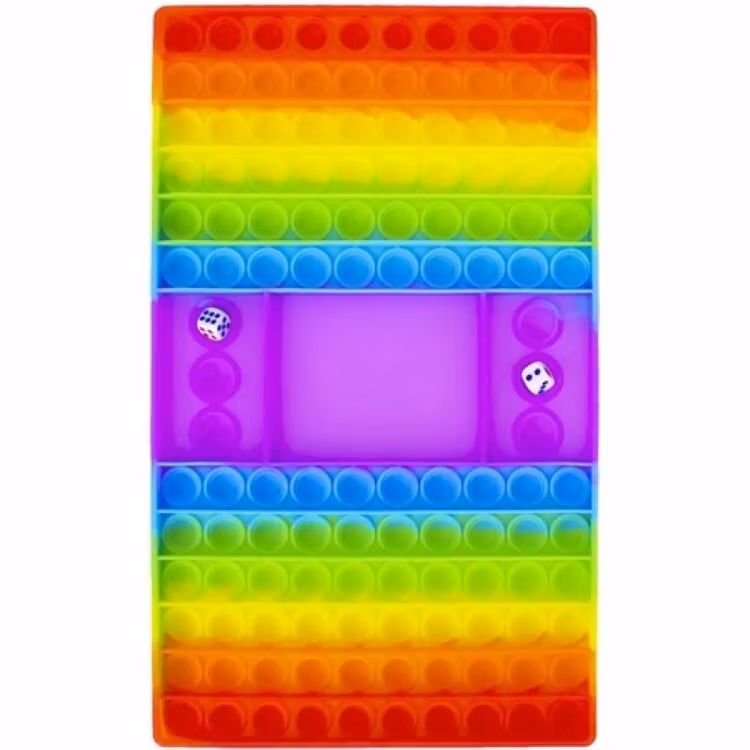 Fidget Checkerboard Popitspel regnbåge