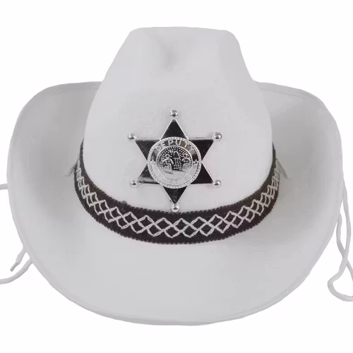 Cowboyhatt för barn vit