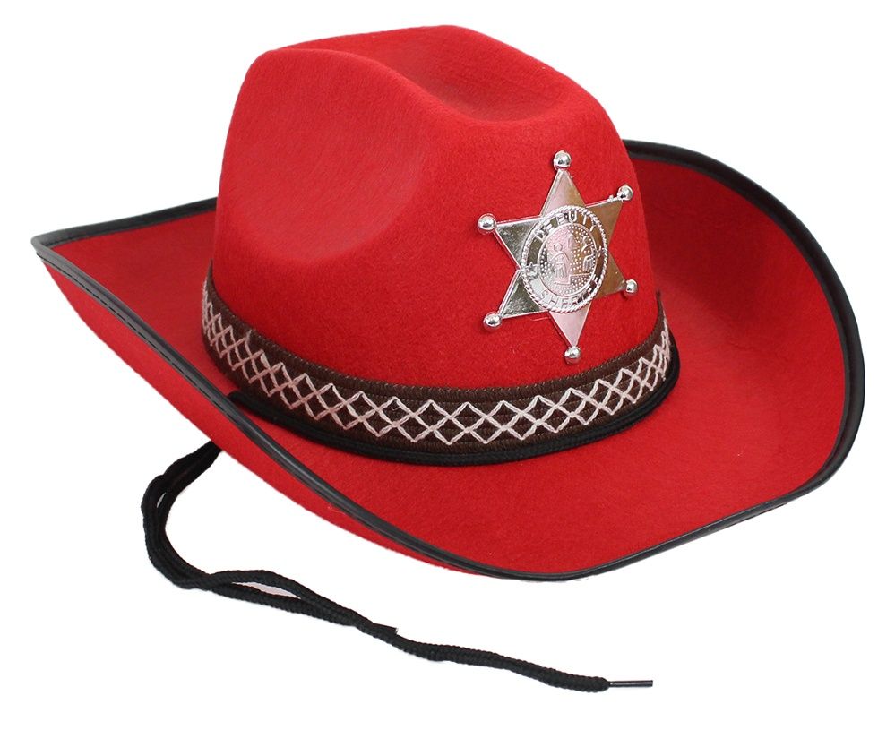 Cowboyhatt för barn röd