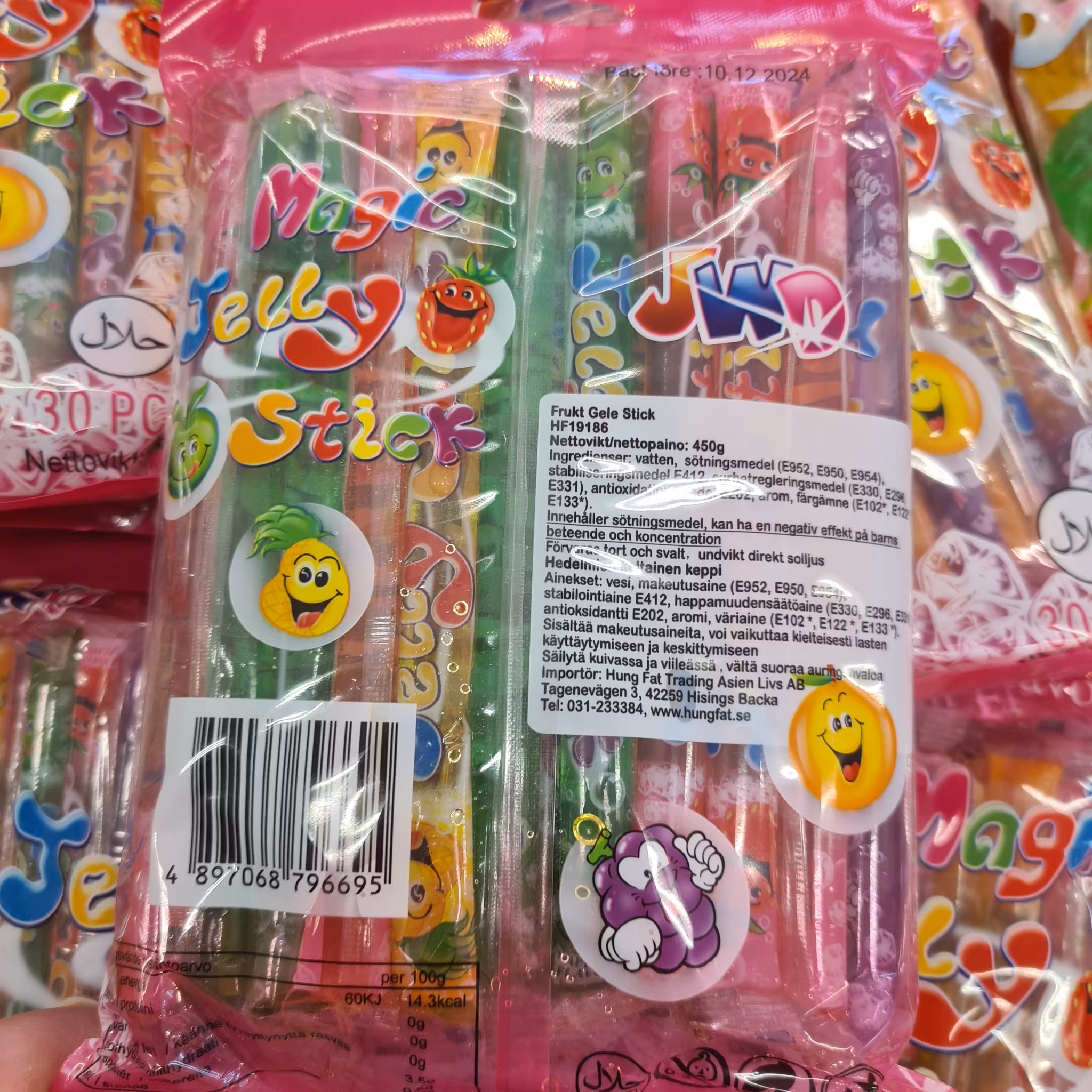 Jelly Straws 260 TikTok & Jelly Fruits 350 g PRIS FÖR 2 ST EN AV VARJE