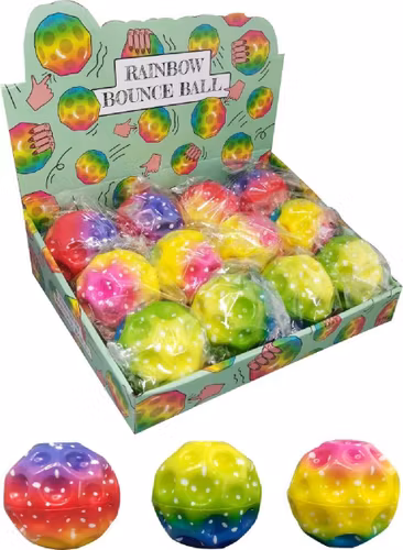 HI BOUNCE BALL RAINBOW 6.5CM