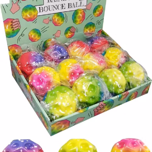 HI BOUNCE BALL RAINBOW 6.5CM