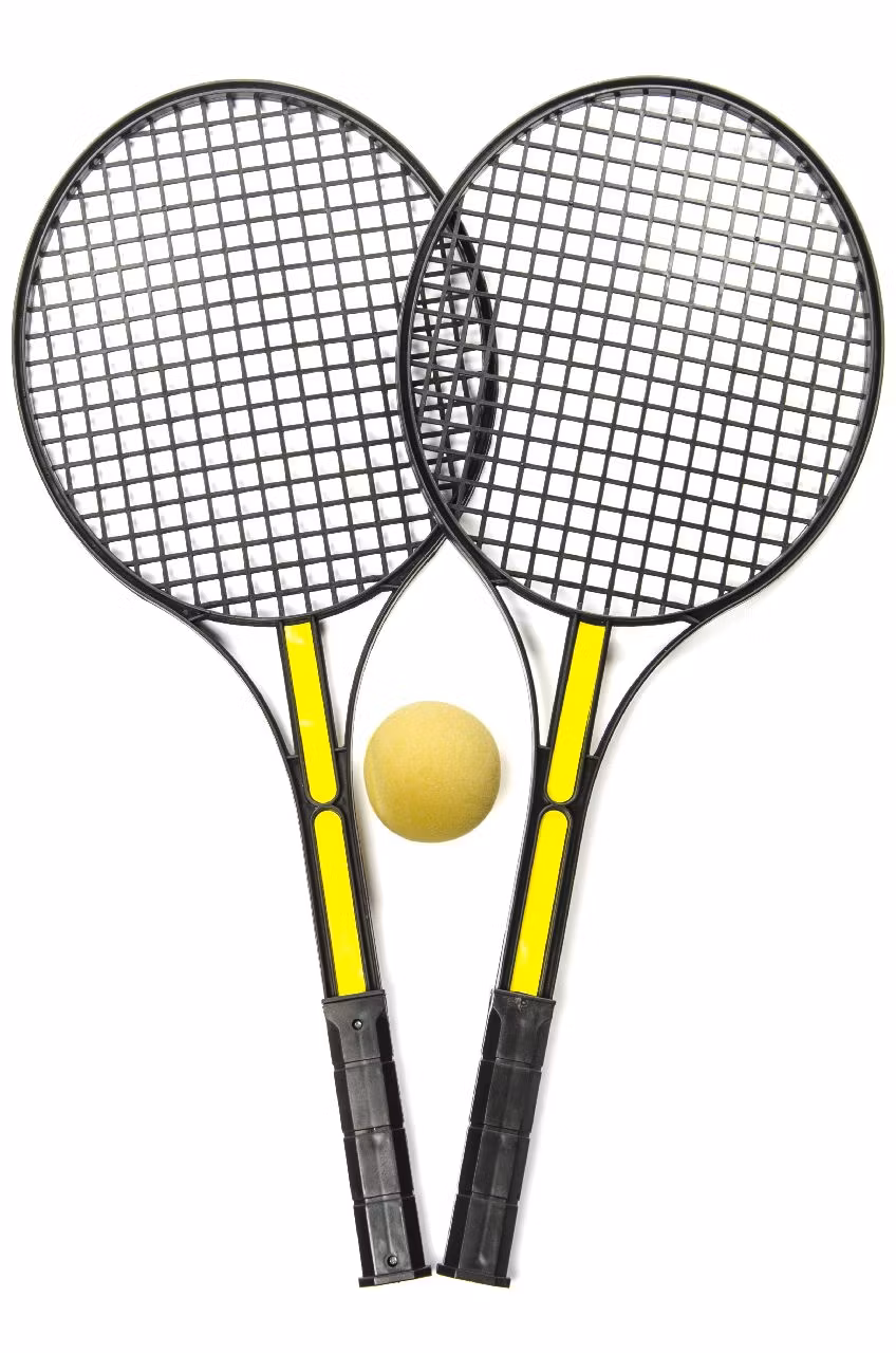 TENNISSET SVART W BOLLNÄT