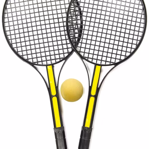 TENNISSET SVART W BOLLNÄT