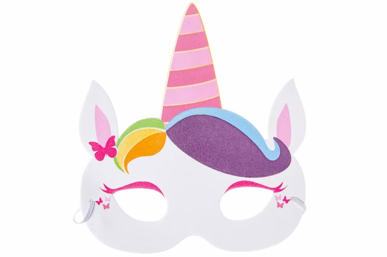 Magisk Unicorn mask för lek och maskerad