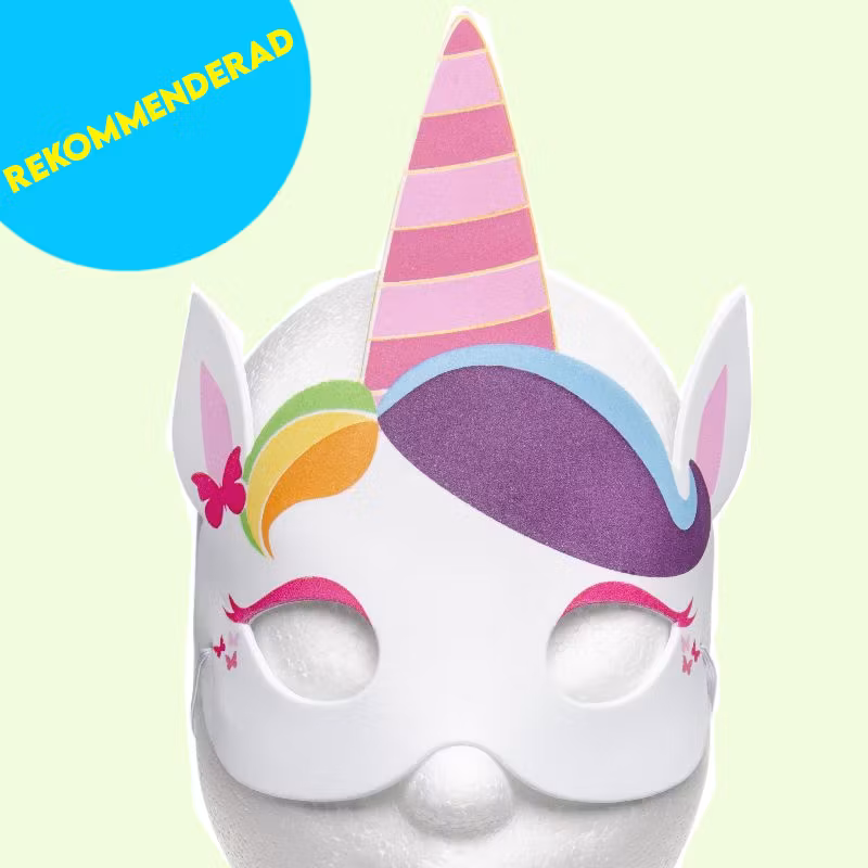 Magisk Unicorn mask för lek och maskerad