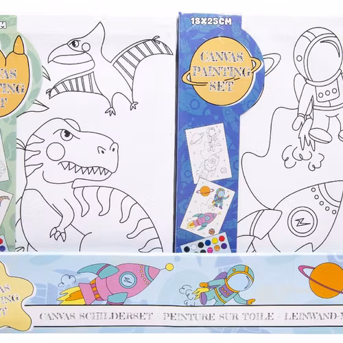 Canvasbild för barn + 12 färger