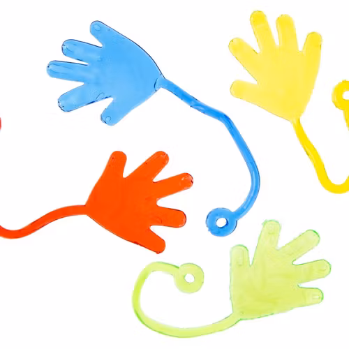 Klibbig Hand olika färger