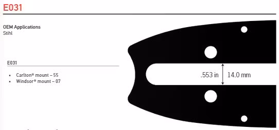 Svärd 25" till 46"  -  0,404   1.6mm (0.063)