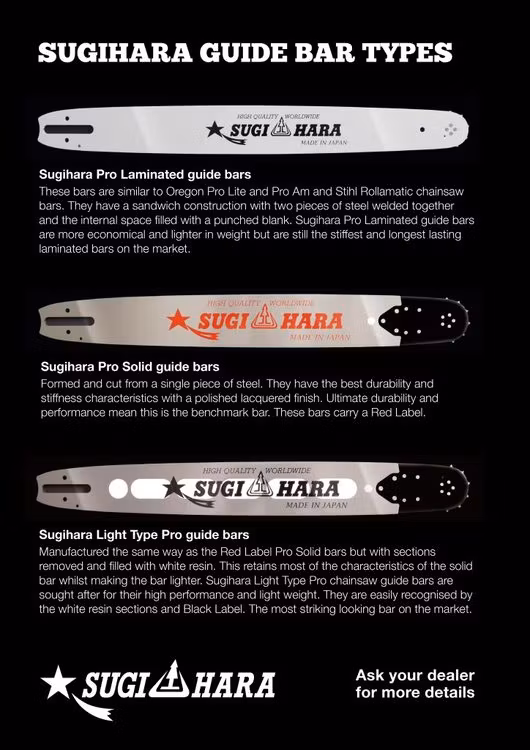 Svärd 18tum 0,325 1,3mm (0,050) D025 - SUGIHARA Light Type Pro