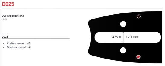 Svärd 13" till 20" 0,325 1,6mm (0,063) OREGON VersaCut - D025