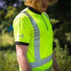 T-shirt gul med varsel reflex - TreeHog
