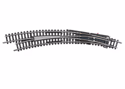 TR14947 - Böjd växel R3/R4 polariserad vänster manuell - Minitrix N